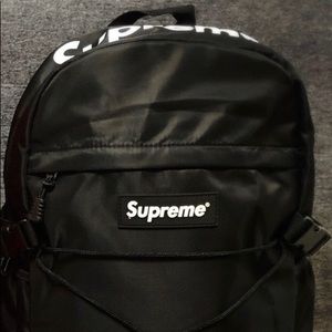 Unisex suede supreme backpack